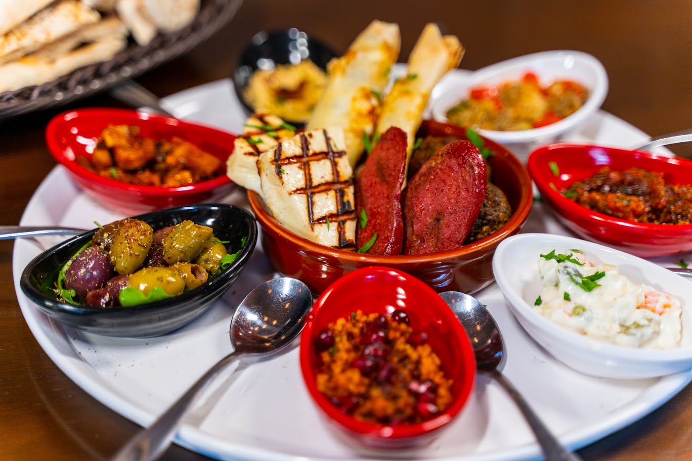 A mezze platter at Lezzet